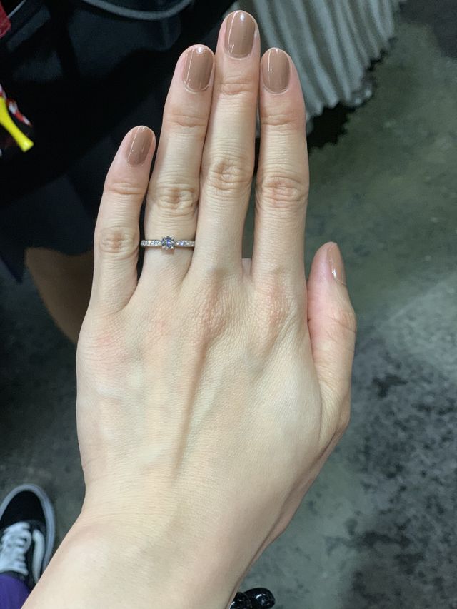 購入し、外で着用した時