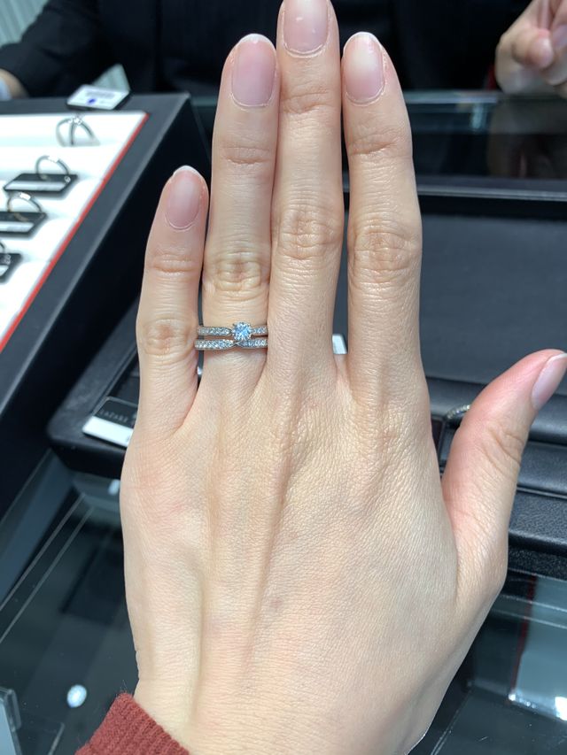 婚約指輪(ウィル)と重ね付けした時