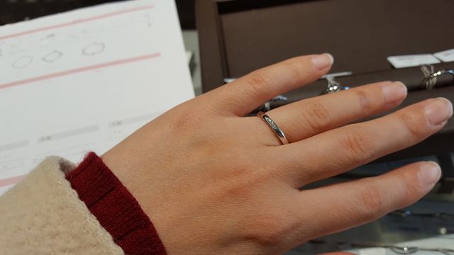 結婚指輪に決めたものです。