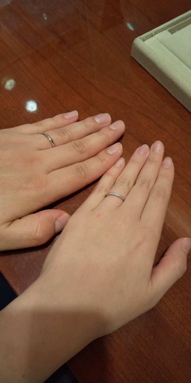 2人とも意見一致で気に入った指輪です。