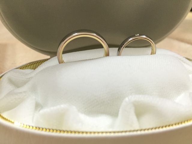 ワッシャー製法で三層(プラチナ、ピンクゴールド、ゴールド)