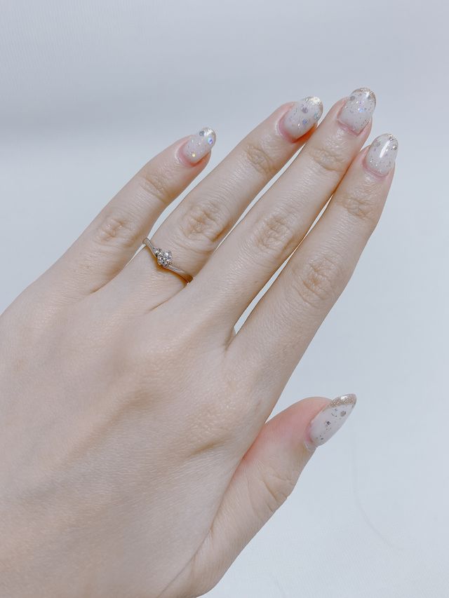 ダイヤモンドがキラキラしていて、存在感ばっちりです！