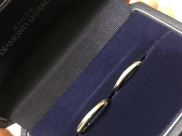 いただいたボックスに収めてある指輪