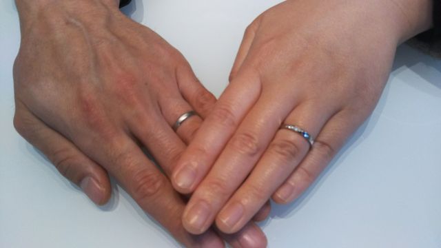 指輪で出来て初めて着けて撮りました