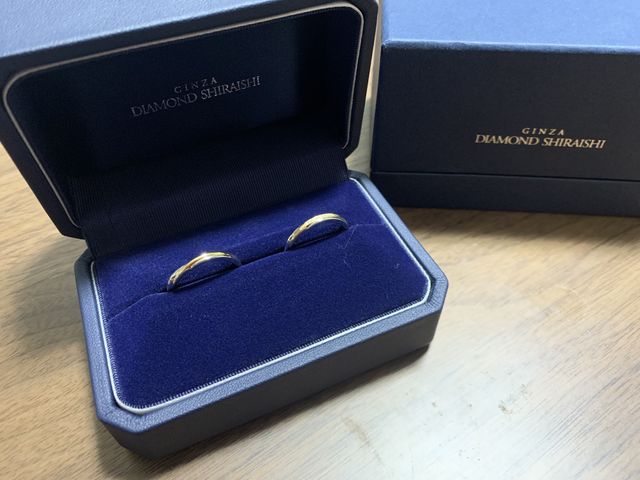 イエローゴールドの指輪です。