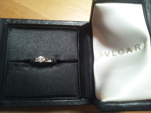 太目のリングでダイヤモンドをホールドしているタイプです。