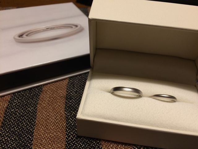 指輪の受け取りの際に写真データも一緒に頂けました