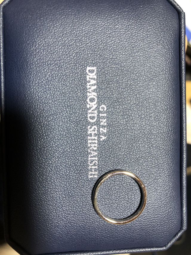 プラチナ、ダイヤ１石、シンプルな指輪です