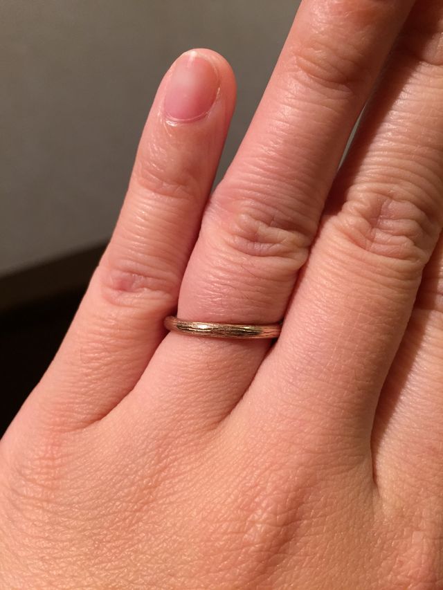 ウッド柄の結婚指輪