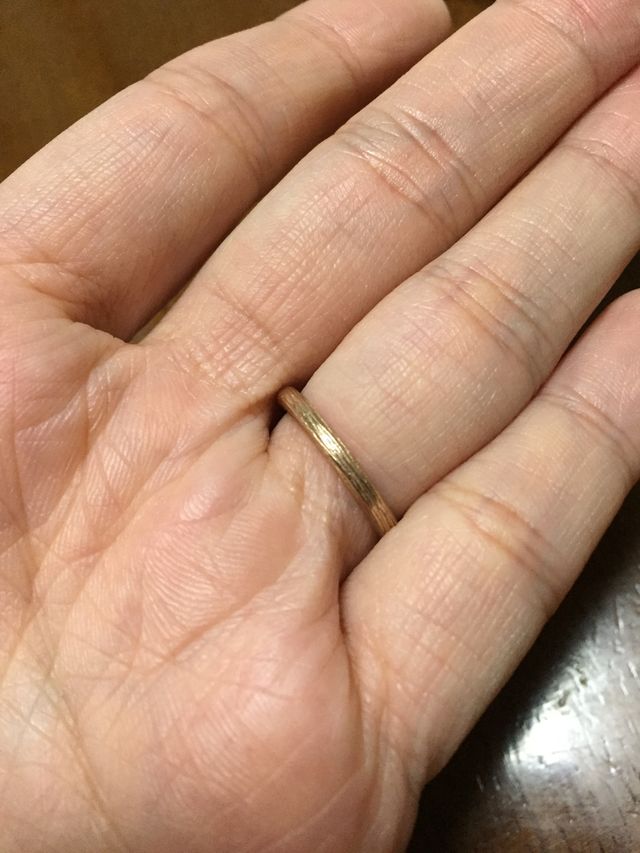 ウッド柄の結婚指輪2