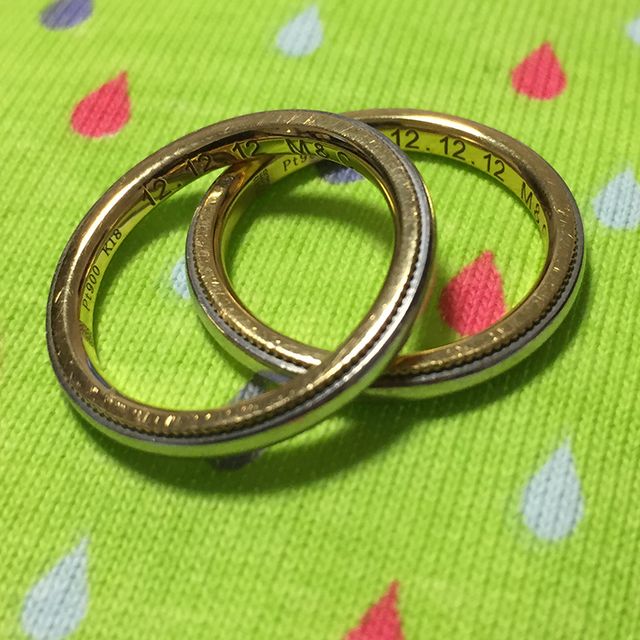 裏に刻印を入れてもらいました。