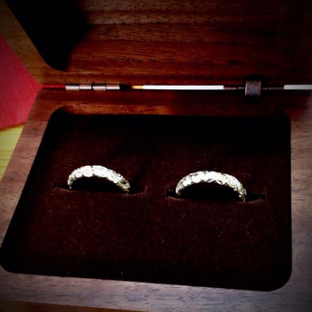 到着したての結婚指輪