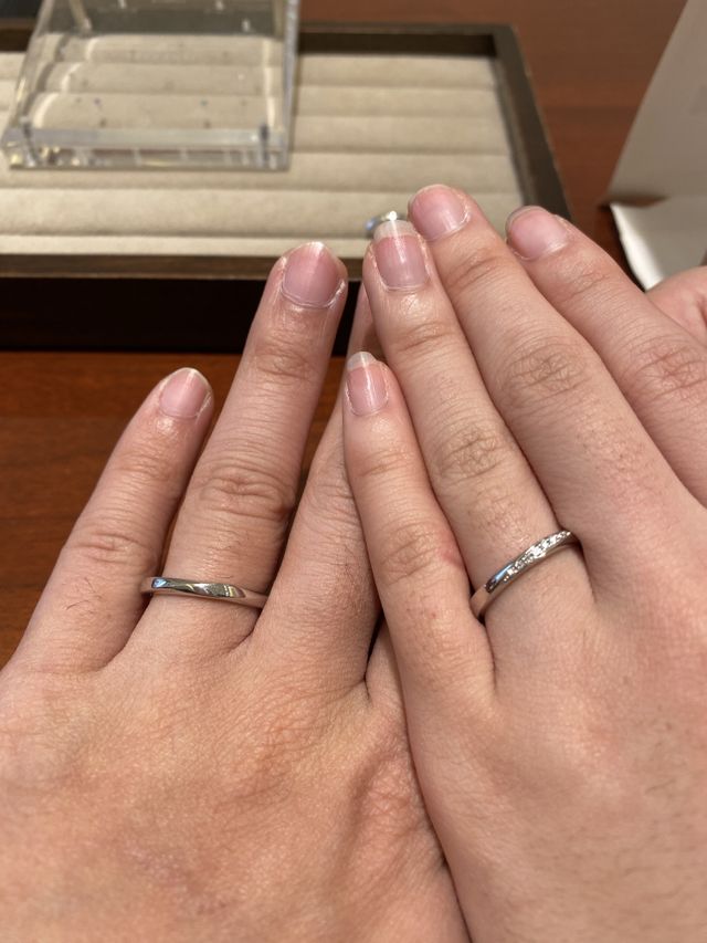 指輪購入時の写真