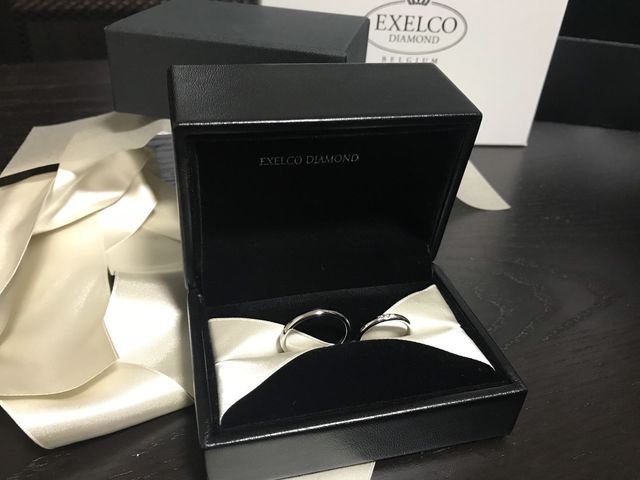 男性、女性ペアデザインでシンプルなものを選びました