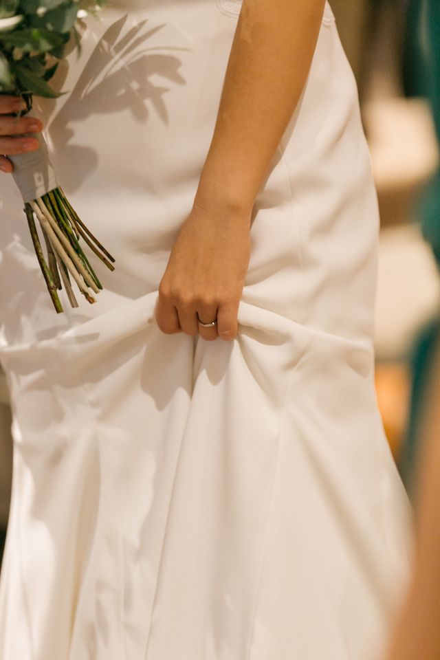 結婚式での着用写真です。