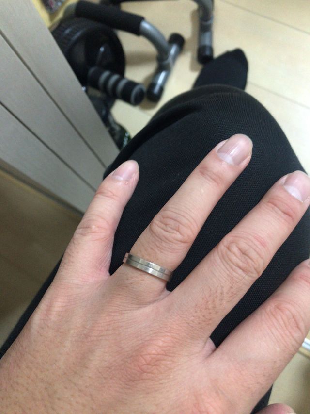 自宅での着用時の写真です