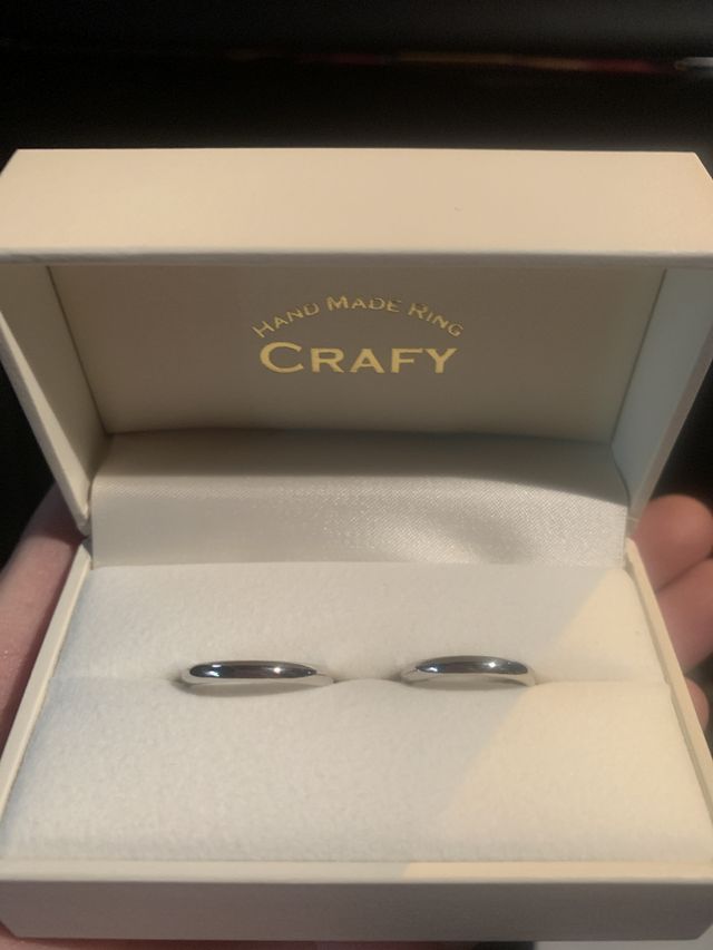 作成後箱に入れてもらい、着ける前に撮ったものです。