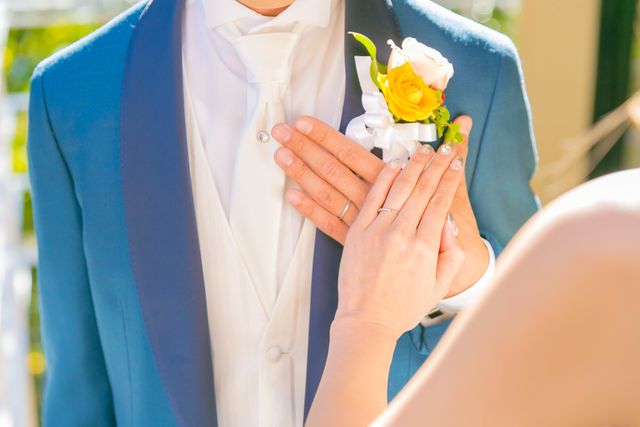 結婚式の前撮りで手元の写真撮りました
