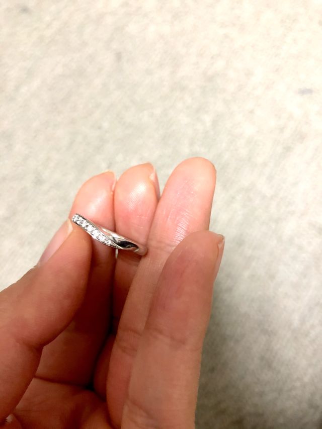 無料クリーニングで石の輝きが戻りました