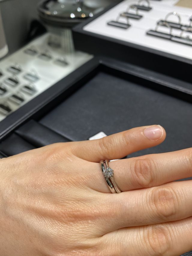 結婚指輪と重ね付け