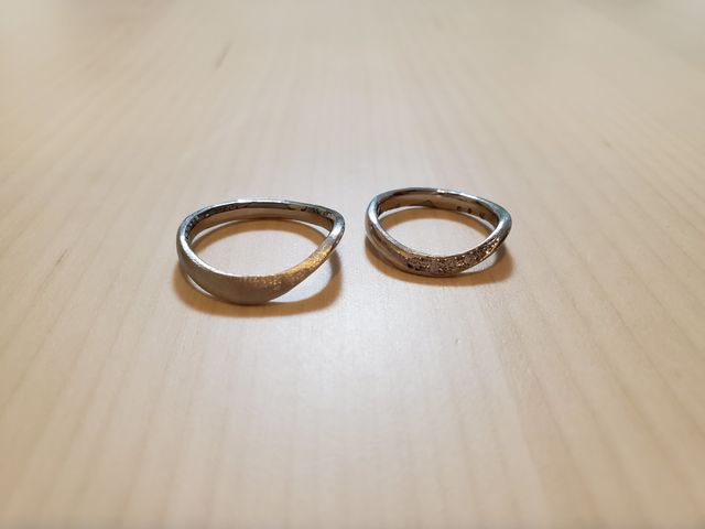 手作りの結婚指輪です。