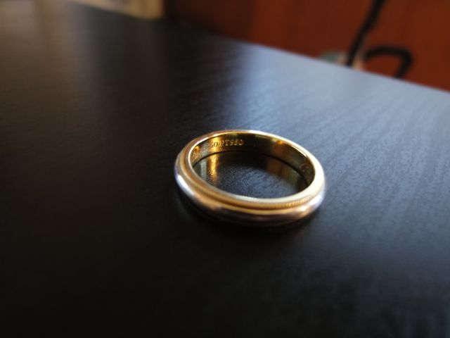 彼とおそろいのプラチナ×ゴールドです