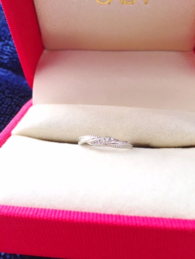 斜めラインにダイヤが埋め込まれています。