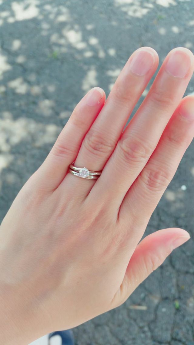 ダイヤモンドがキラキラ輝く大好きな指輪