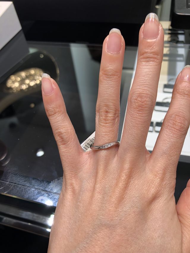 試着した結婚指輪です