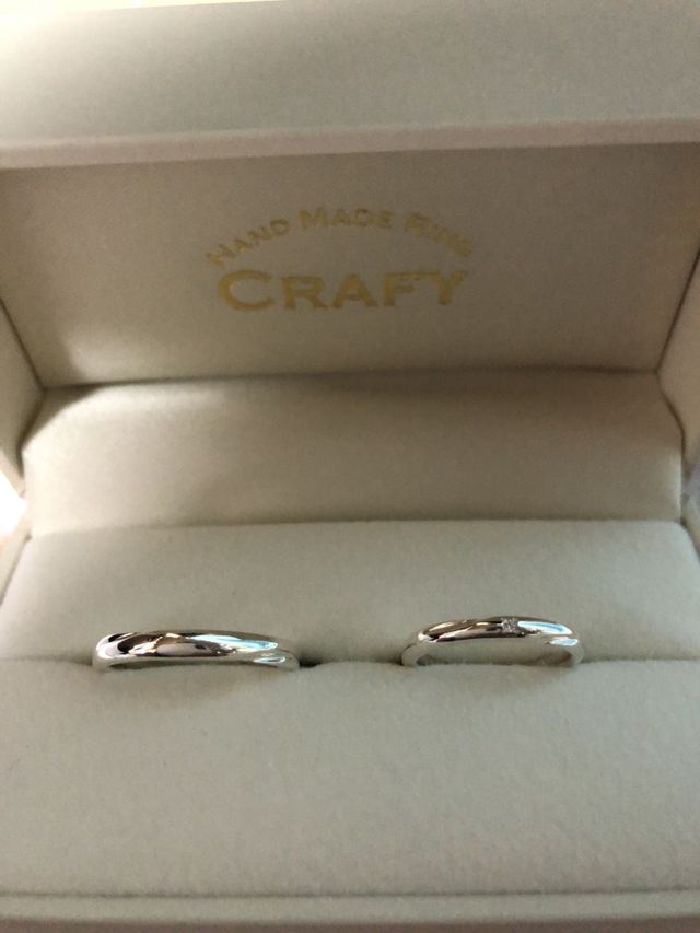 出来上がりの指輪