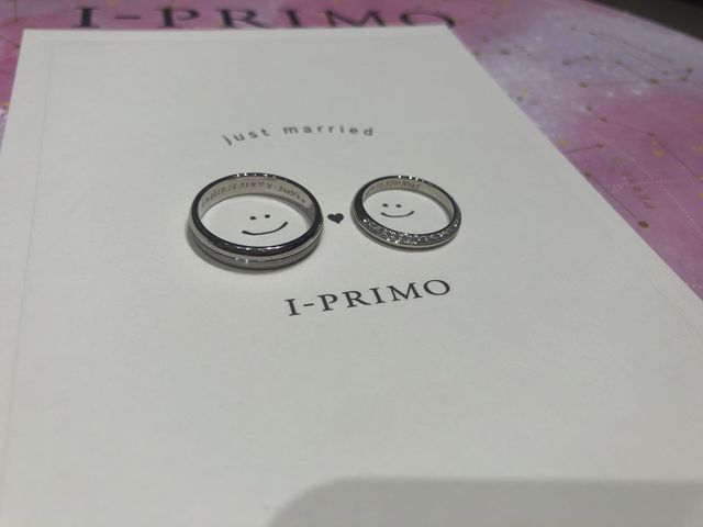 アイプリモさん甲府店にて。指輪完成日。