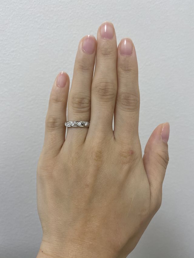 ショーメのトルサードセブンダイヤ(幅広)