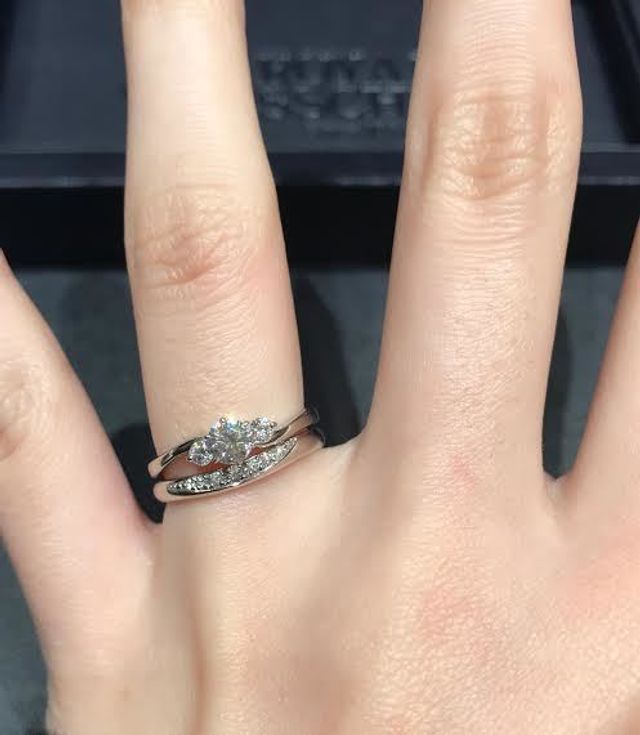 エンゲージ・マリッジリング　着用