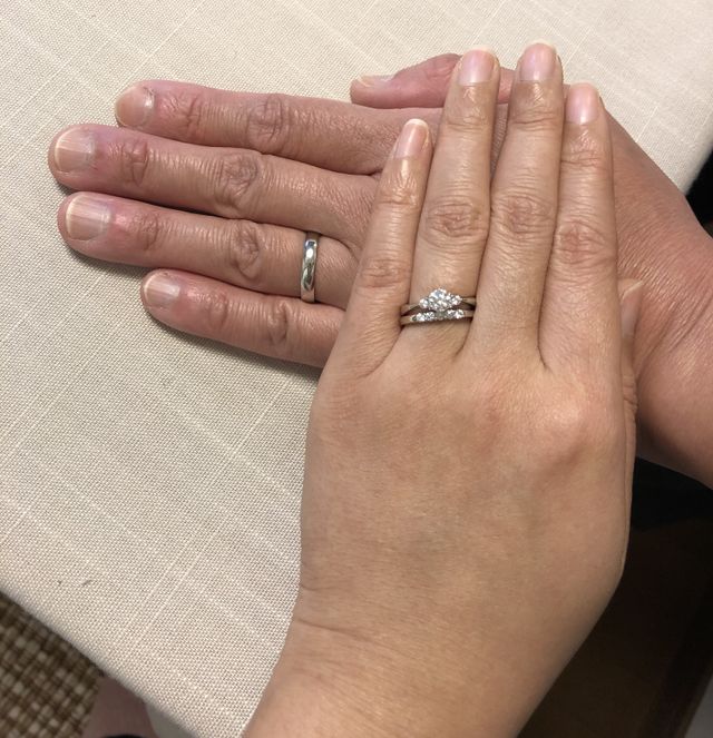 二人で着けた写真