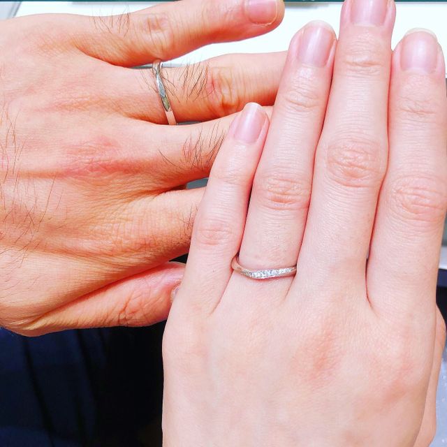 指輪を決定した時の写真です。