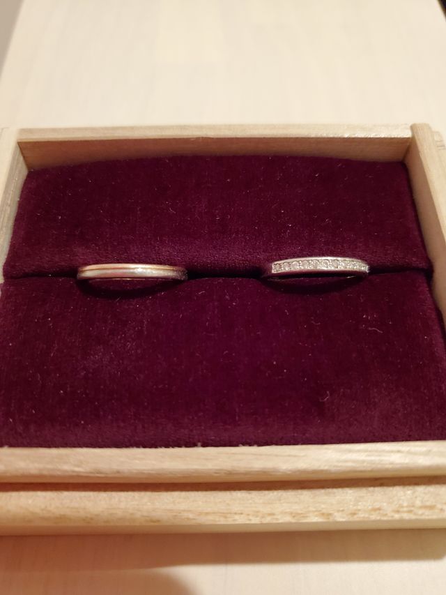 エンゲージリングとマリッジリングをセットで作りました！