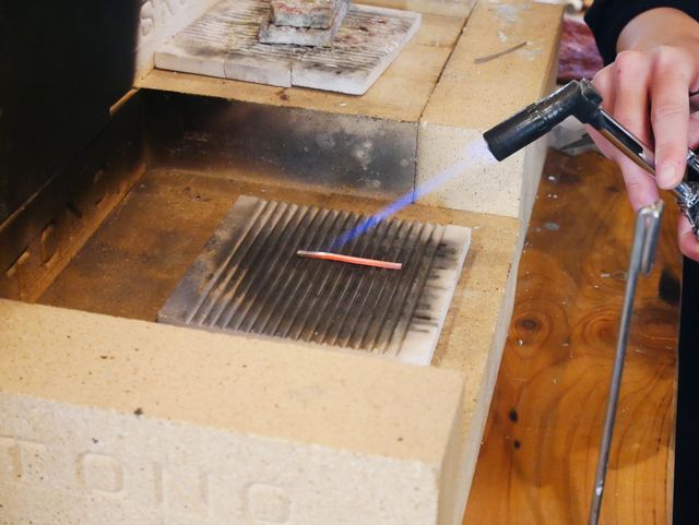 バーナーやヤスリを使って作る工程がとても楽しかったです！