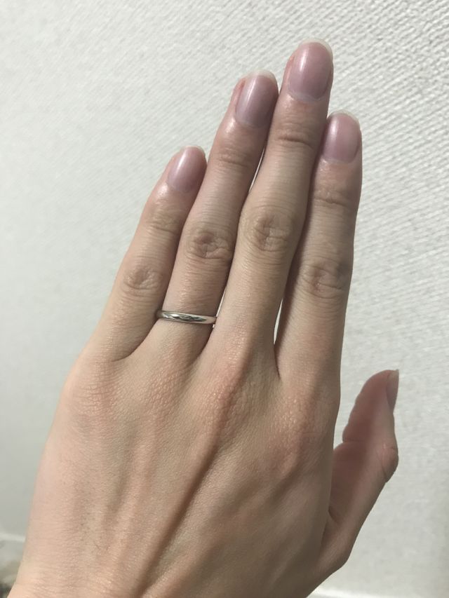購入した結婚指輪の写真