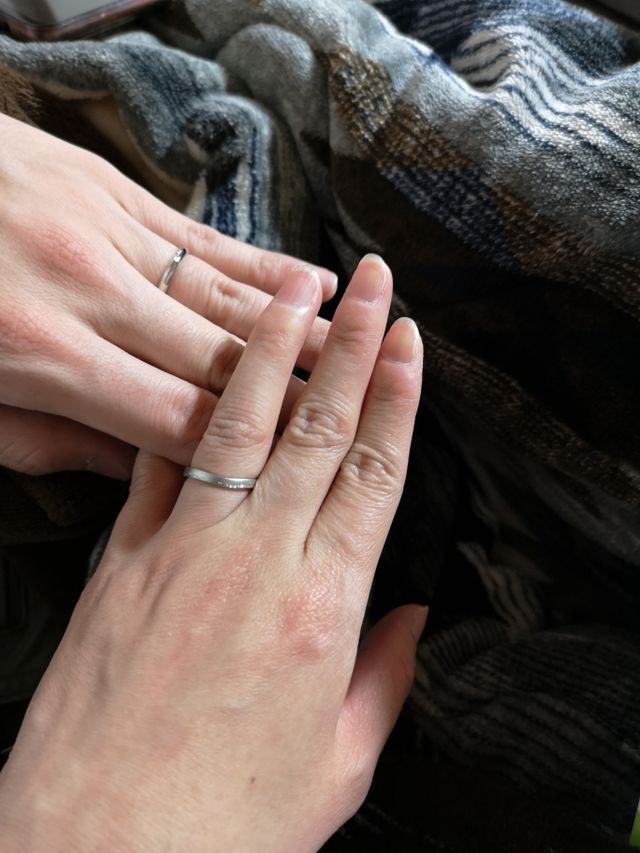 着けた写真です。