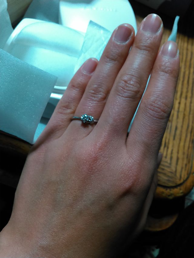 指にはめた状態