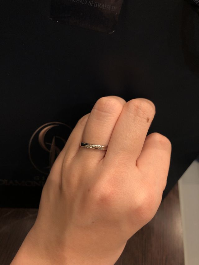 指輪着用時の写真