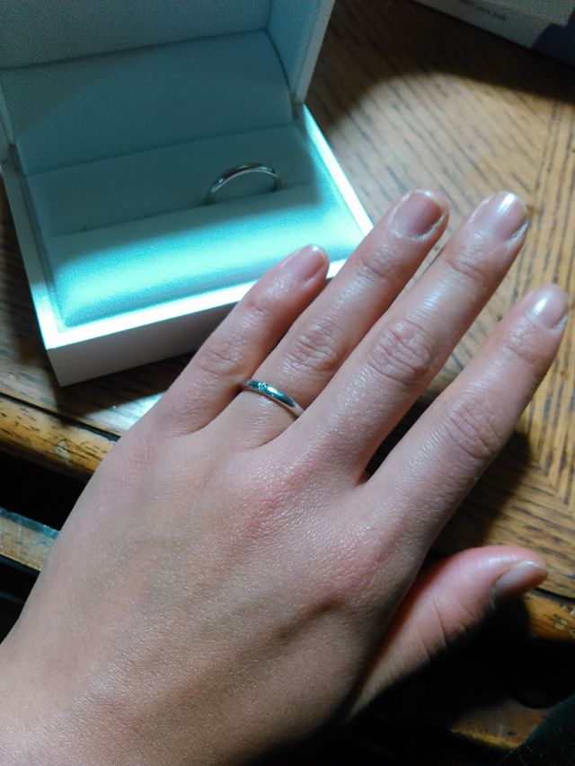 指にはめた状態