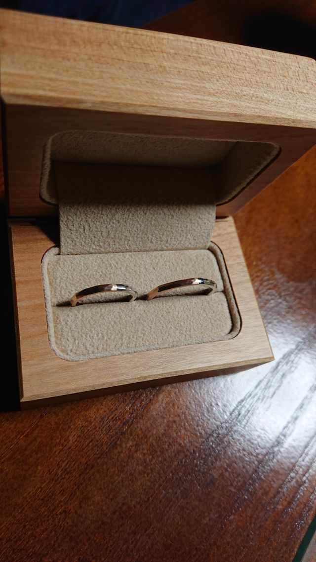 二人の手作りリングです！
