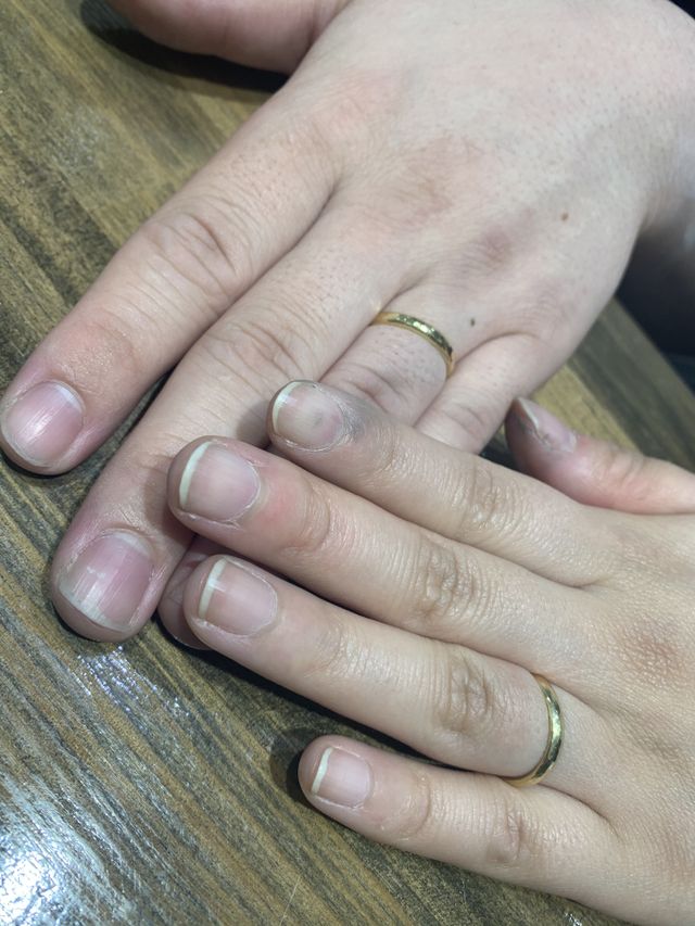 指輪が出来上がった直後の写真です