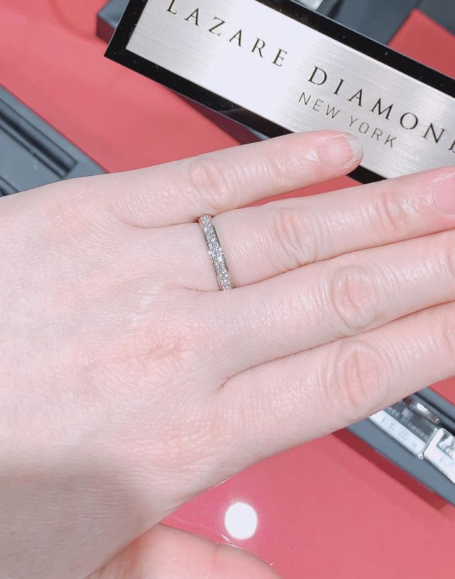 ダイヤが綺麗なハーフエタニティー