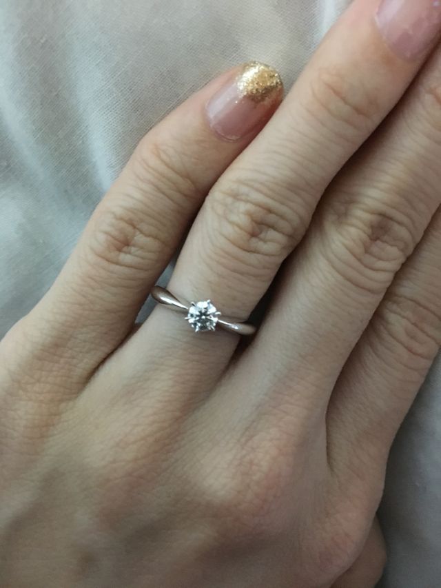 ミキモト 婚約指輪　0.22カラット　2号サイズ　正面