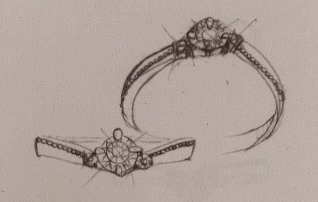 フルオーダーのためデザイン画を使ってイメージ作りしました