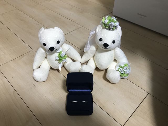 購入時に頂いた可愛いくまさんと一緒に❤️