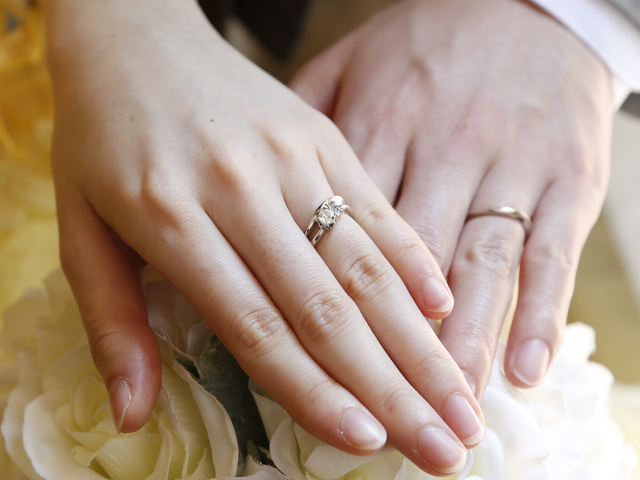 結婚指輪との重ね付け