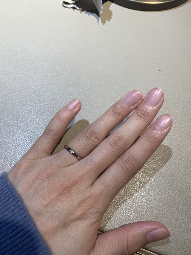 ダイヤ1石のシンプルなリングです。